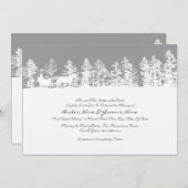Grijs en wit Winter Uitnodiging (Voorkant / Achterkant)