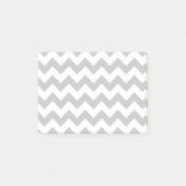 Grijs en wit Zigzag Chevron Pattern Post-it® Notes (Voorkant)