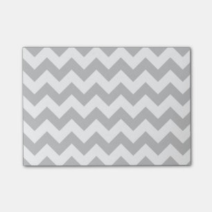 Grijs en wit Zigzag Chevron Pattern Post-it® Notes