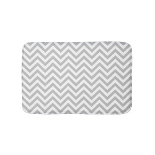 Grijs en wit Zigzag Stripes Chevron Pattern Badmat