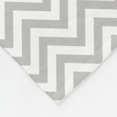 Grijs en wit Zigzag Stripes Chevron Pattern Fleece Deken (Hoek)