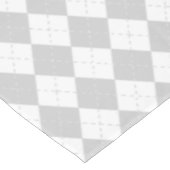 Grijs en Witte Argyle Tafelkleed (Gekanteld)