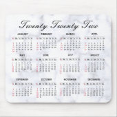 Grijs en witte marmer | Aangepaste agenda 2022 Muismat (Voorkant)