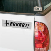 Grijs en zwart BRRRT A-10 Warthog Bumpersticker (Op Truck)