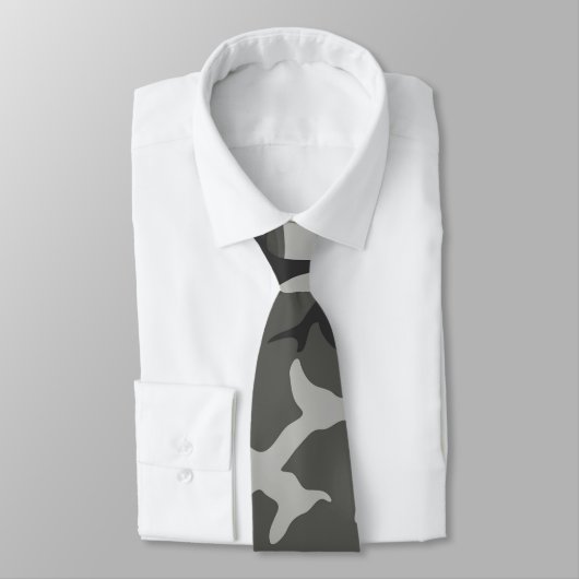 Grijs en zwart camouflage stropdas (Gebonden)