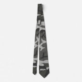 Grijs en zwart camouflage stropdas (Achterkant)