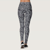 Grijs en zwart Leopard Print Leggings (Achterkant)