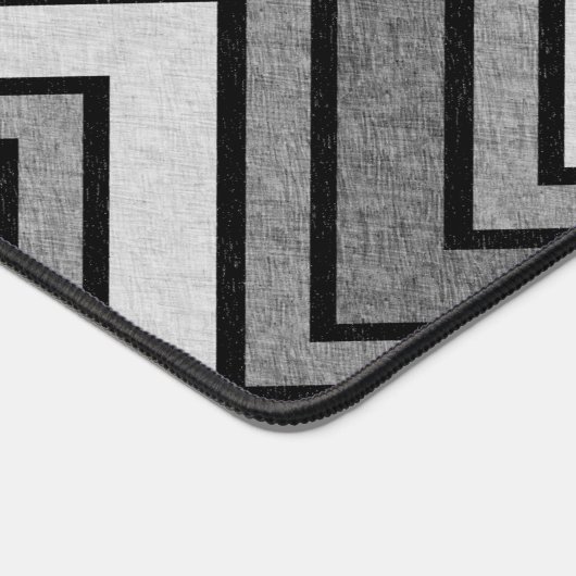 Grijs en zwart schets chevron bureaumat (Hoek)