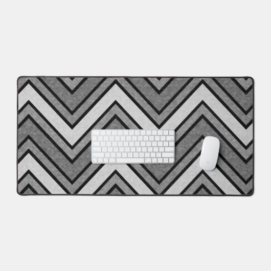 Grijs en zwart schets chevron bureaumat (Keyboard & Muis)