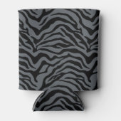 Grijs en zwart tijgerstreep blikjeskoeler (Voorkant)