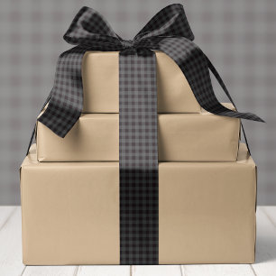 Grijs En Zwarte Buffalo Plaid Kerstmis Lint