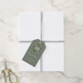 Grijs Eucalyptus Wreatmonogram Cadeaulabel (Met Touw)