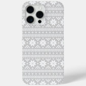 Grijs Fair Isle Kersttrui patroon Case-Mate iPhone Case (Achterkant)