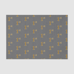 Grijs, Faux Gold 1st (eerste) gebeurtenispapier Tissuepapier