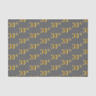 Grijs, Faux Gold 30ste (dertigste) Evenement Tissuepapier
