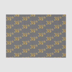 Grijs, Faux Gold 36e (Zesendertig) evenement Tissuepapier