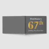 Grijs, Faux Gold 67e verjaardag Partij + Eigen naa Gastenboek (Volledig)