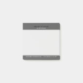 Grijs Faux  leder Post-it® Notes (Voorkant)