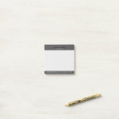 Grijs Faux  leder Post-it® Notes (Op bureau)