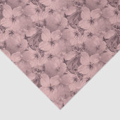  grijs Floral Pattern Chic Elegant Prachtig Tissuepapier (Detail)