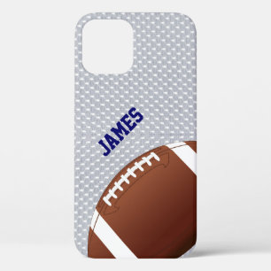 Grijs Football Aangepast iPhone 12 Hoesje