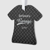 Grijs Garage Shirt Shaped Ornament (voorkant)