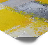 grijs geel wit abstract kunstschilderij poster (Hoek)