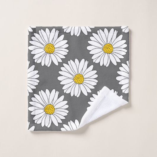 grijs geel wit dagboek bad handdoek (Wasdoekje)