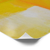grijs geel wit modern abstract schilderij perfect poster (Hoek)
