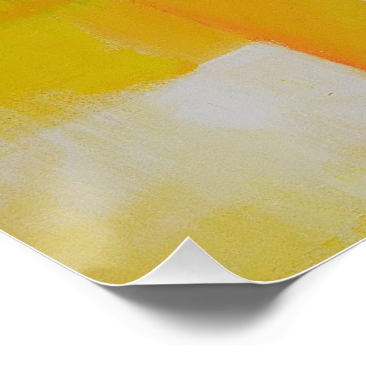 grijs geel wit modern abstract schilderij perfect poster (Hoek)