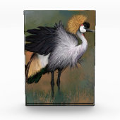 Grijs gekroond kraanvogel fotoblok (Voorkant)