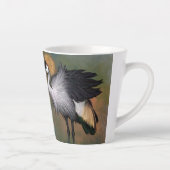 Grijs gekroond kraanvogel latte Mok (Rechts)