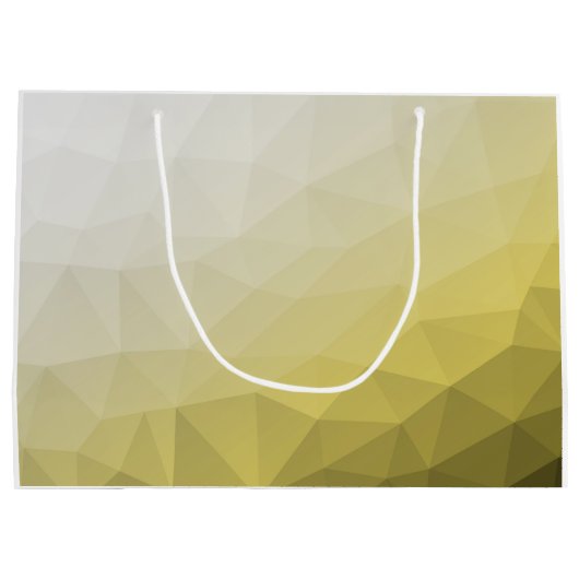 Grijs gele ombre Gele coole Patroonmonogram Groot Cadeauzakje (Achterkant)