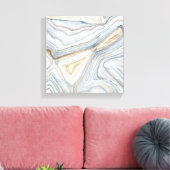Grijs, gemarmerd abstract ontwerp canvas afdruk (Insitu (Woonkamer))