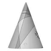 Grijs Geometrisch Aangepast Feesthoedjes (Links)