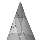 Grijs Geometrisch Aangepast Feesthoedjes (Rechts)