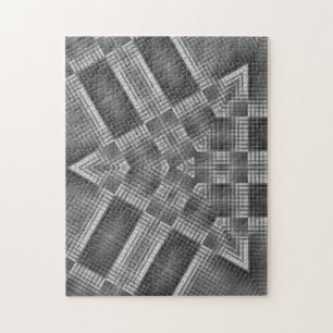 grijs geometrisch patroon legpuzzel