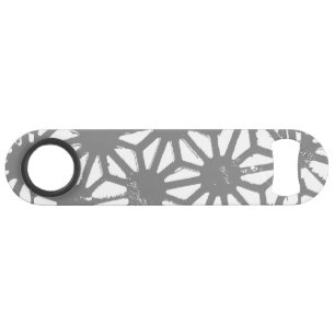 Grijs geometrisch patroon speed flessenopener