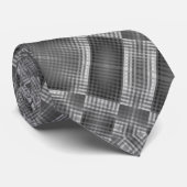 grijs geometrisch patroon stropdas (Opgerold)