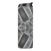 grijs geometrisch patroon thermosbeker (Gedraaid links)