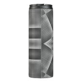 grijs geometrisch patroon thermosbeker (Achterkant)