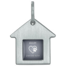 Grijs Geperktoneerde Hond ID Tag Naam & Telefoon