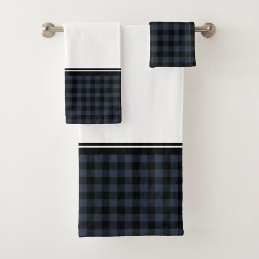 Grijs geruit bad handdoek (Insitu)