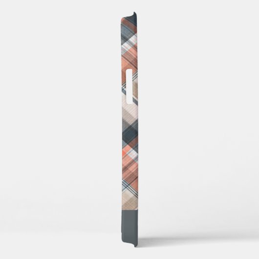 Grijs geruite elegante scriptnaam Case-Mate iPhone case (Achterkant / Rechts)