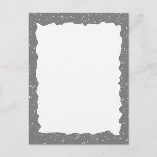 grijs gescheurd papier aangepaste rand Sjabloon Briefkaart (Voorkant)