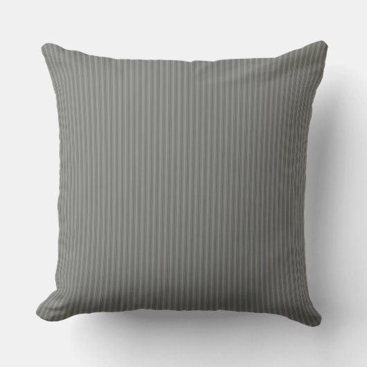 Grijs gestreepte Tik Cushion Kussen (Voorkant)