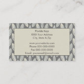 Grijs geweven blad ontwerp visitekaartje (Achterkant)