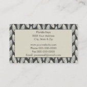 Grijs geweven blad op donkergrijs ontwerp visitekaartje (Achterkant)