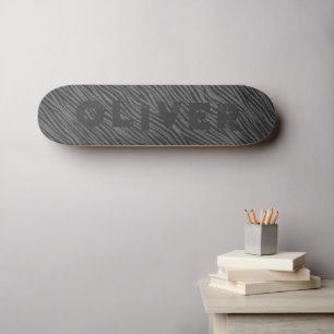 Grijs Glitter Skateboard Dierenprint Zebra Strepen