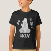 Grijs Go Fight Win megafoonlint T-shirt (Voorkant)